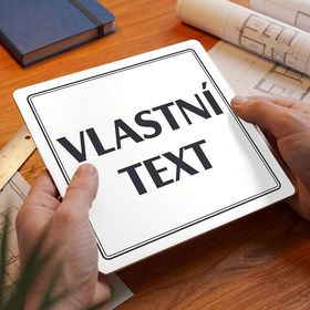Váš text, 100x100mm, bílá, Utah
