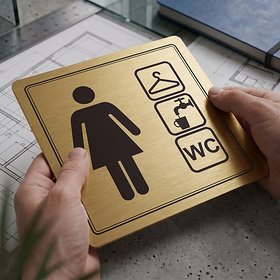 Piktogram Šatna ženy, umývárna, wc
