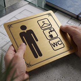 Piktogram Šatna muži, umývárna, wc