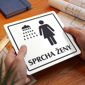 Sprcha ženy, 148x148mm, bílá, Arizona