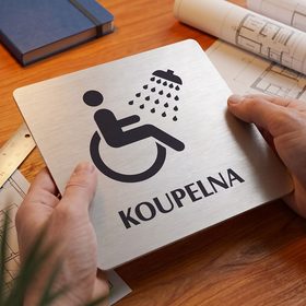 Koupelna, 80x80mm, stříbrná, Nevada