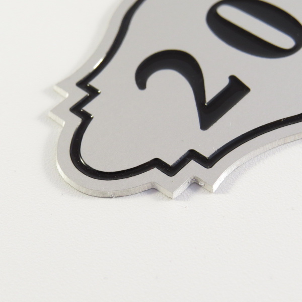 Číslo na dveře typ 1 – stříbrné matné, barvené,  80x45mm