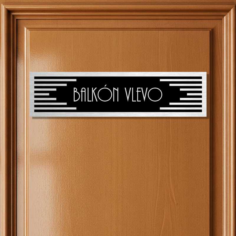 Cedulka na dveře - Balkón vlevo