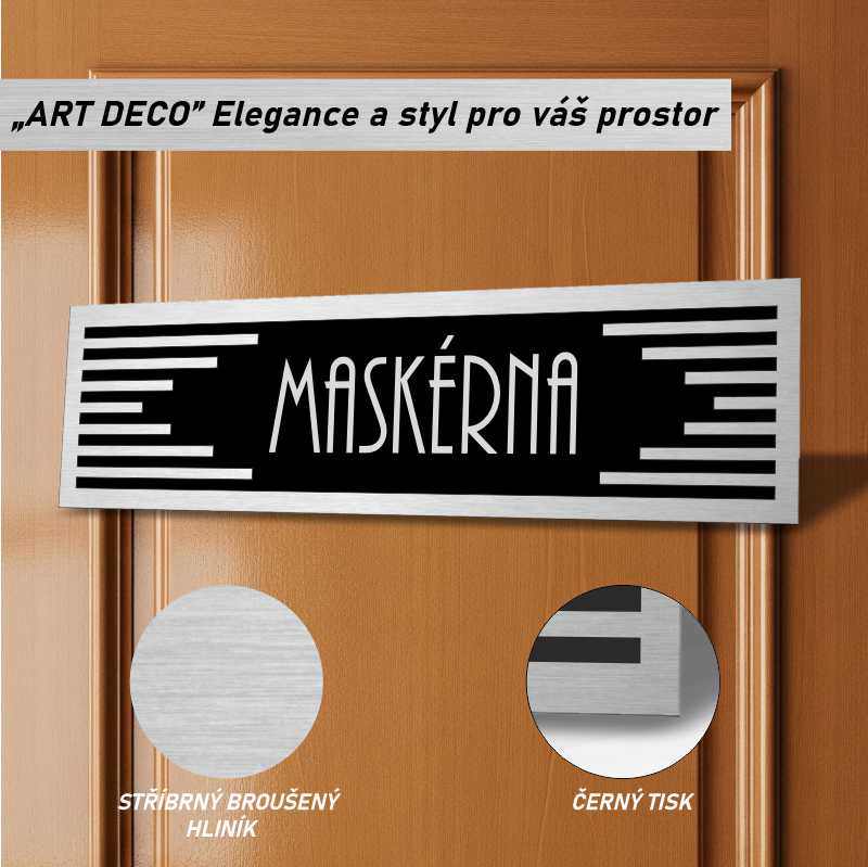 Cedulka na dveře - Maskérna