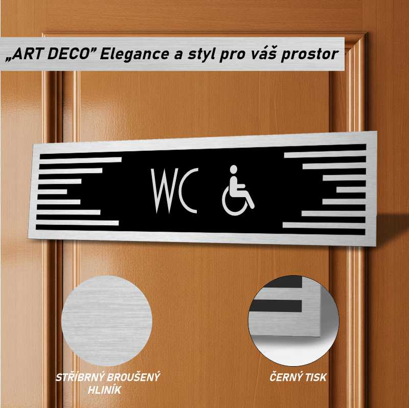 Cedulka na dveře - WC + Invalida