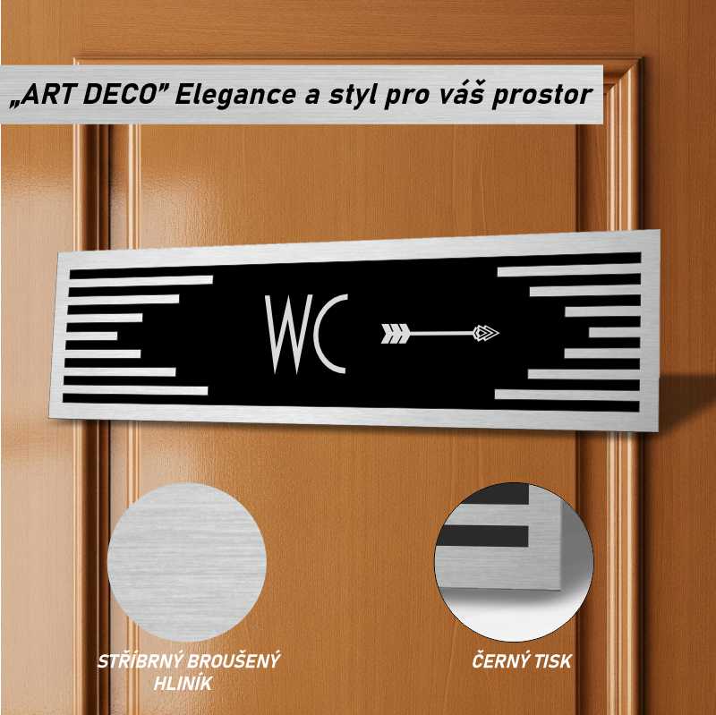 Cedulka na dveře - WC vpravo