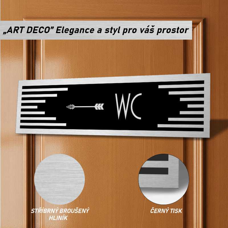 Cedulka na dveře - WC vlevo