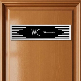 Cedulka na dveře - WC vpravo