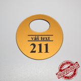 Bronzová šatní visačka typ 15, 45x45 mm 