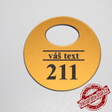 Bronzová šatní visačka typ 14, 55x55 mm 