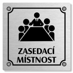 Zasedací místnost, 100x100mm, stříbrný, Kansas