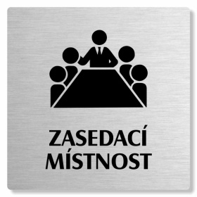 Zasedací místnost, 80x80mm, stříbrný, Nevada