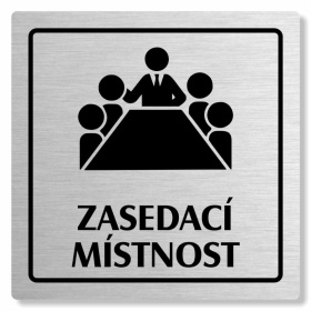Zasedací místnost, 80x80mm, stříbrný, Arizona